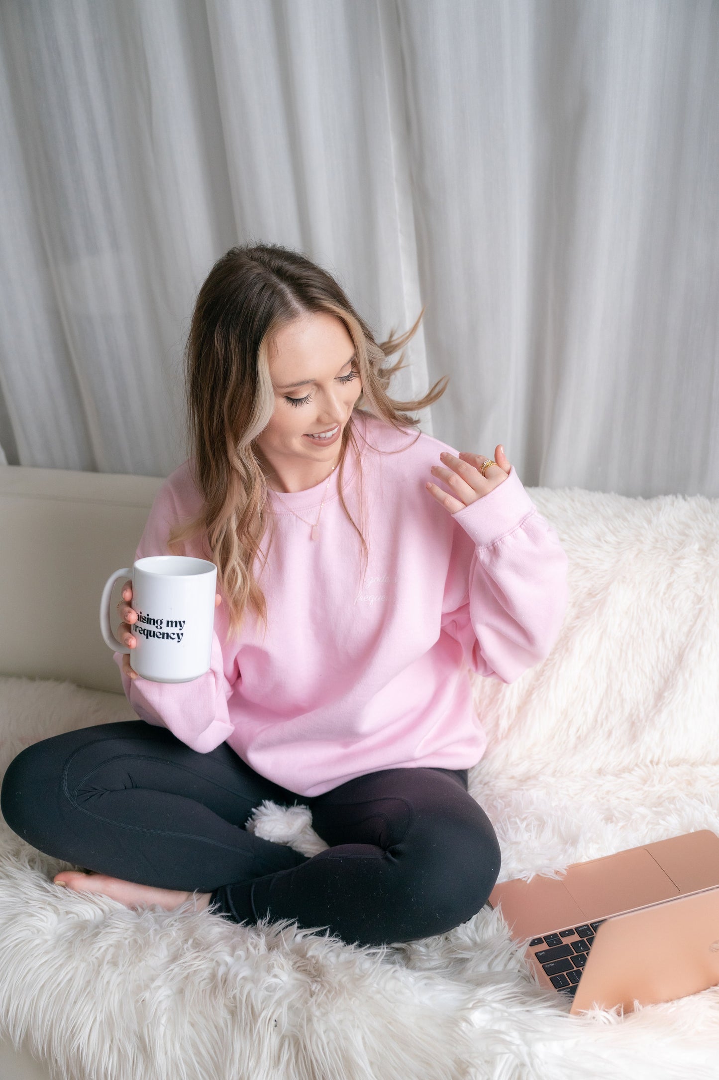 Goddess Frequency 111 Sweatshirt (Light Pink)